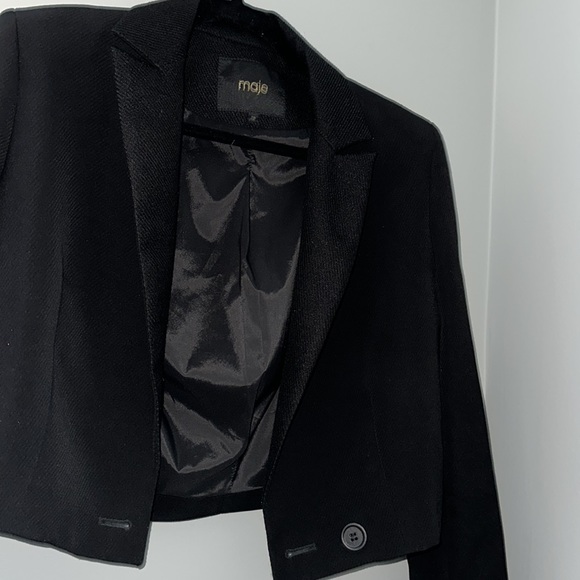 Maje cropped single-breasted blazer. Size 38 - Picture 6 of 8